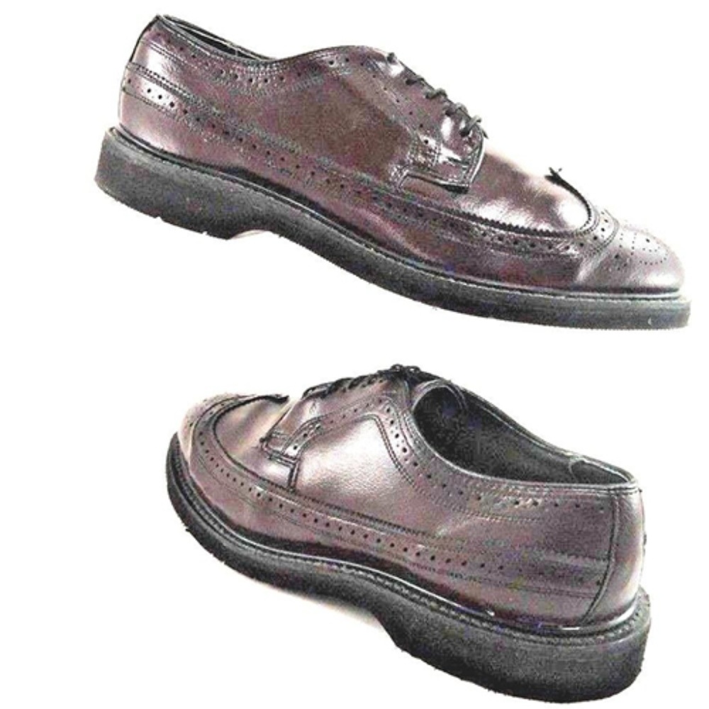 H H Oxfords Brown WingTip Brough Leather Dress
